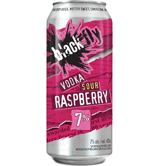 Black Fly - Vodka <span style='color:#EBFA4B;'>Sour</span> Raspberry